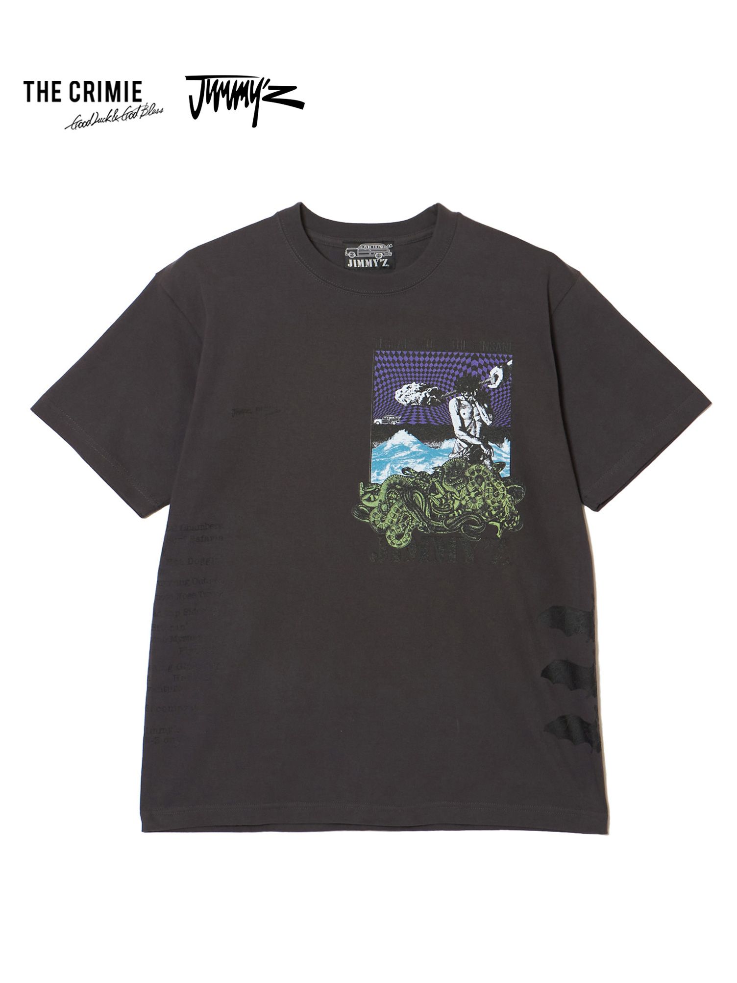 CRIMIE - JIMMY'Z×THE CRIMIE TRASH TEE (CHARCOAL GRAY) | SKANDA