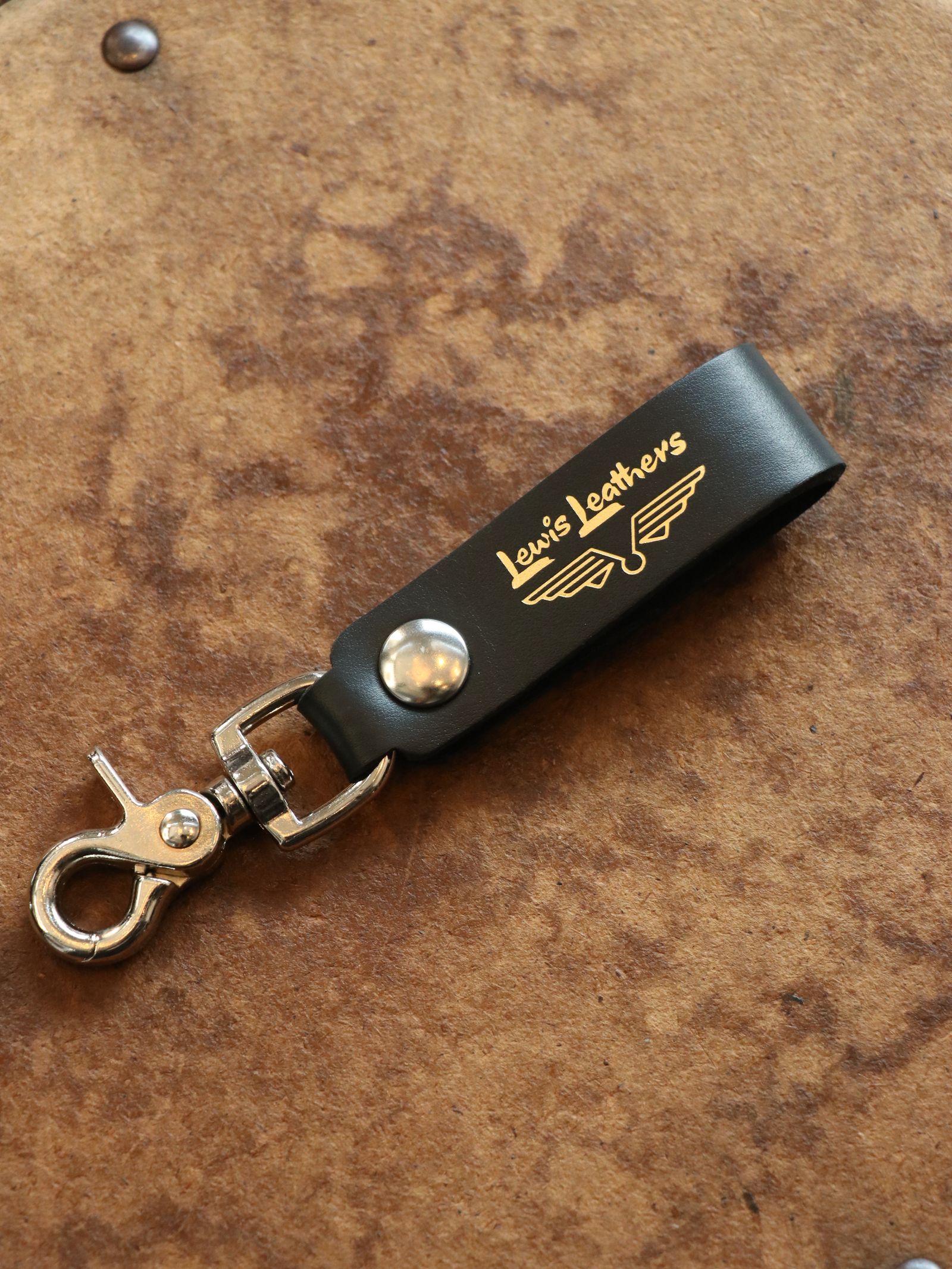 ルイスレザーキーホルダー　キーリング　ベルトループ Lewis Leathers ルイスレザー BELTLOOP KEY RING ロゴ レザー