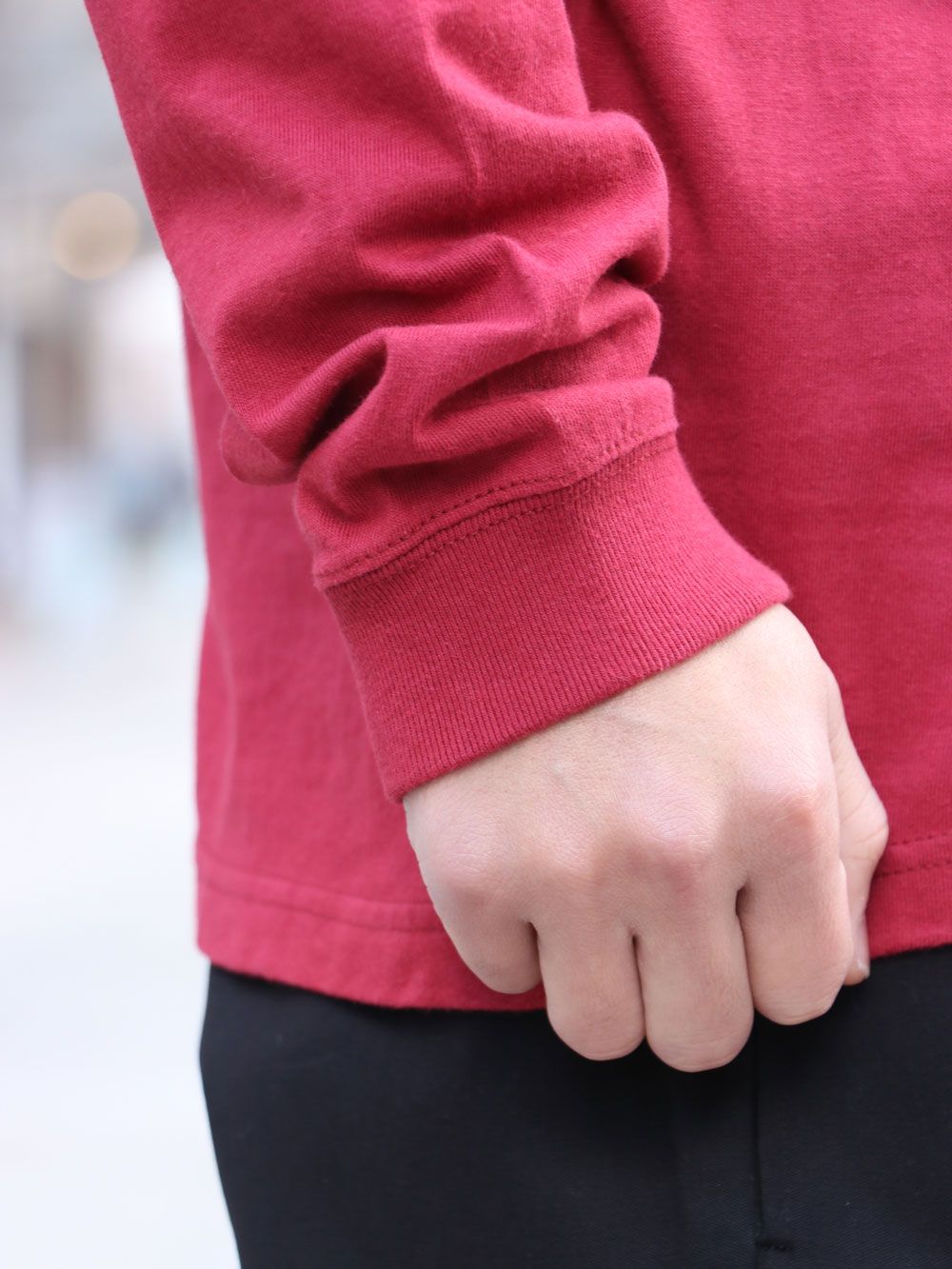 オリジナル ブリーチロングスリーブTシャツ(バーガンディ) / ORIGNAL HEAVY OZ BLEACH L/S TEE  (BURGUNDY)