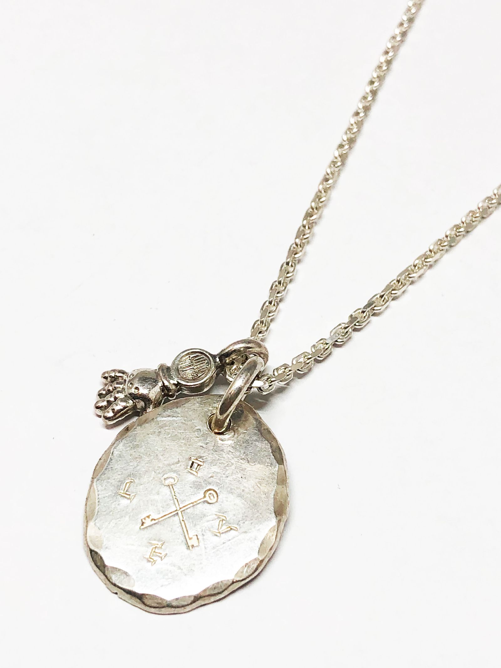 Custom Metal Pendant " L O V E " w/ LVC Chain "Small"
