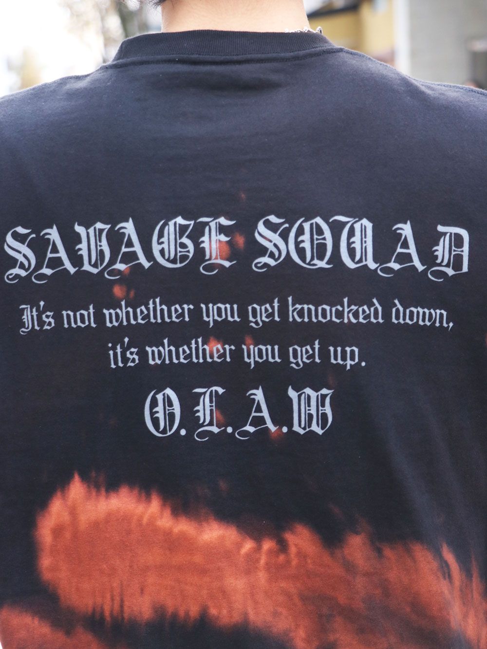 オリジナル ブリーチロングスリーブTシャツ(ブラック) / ORIGNAL HEAVY OZ BLEACH L/S TEE  (BLACK)