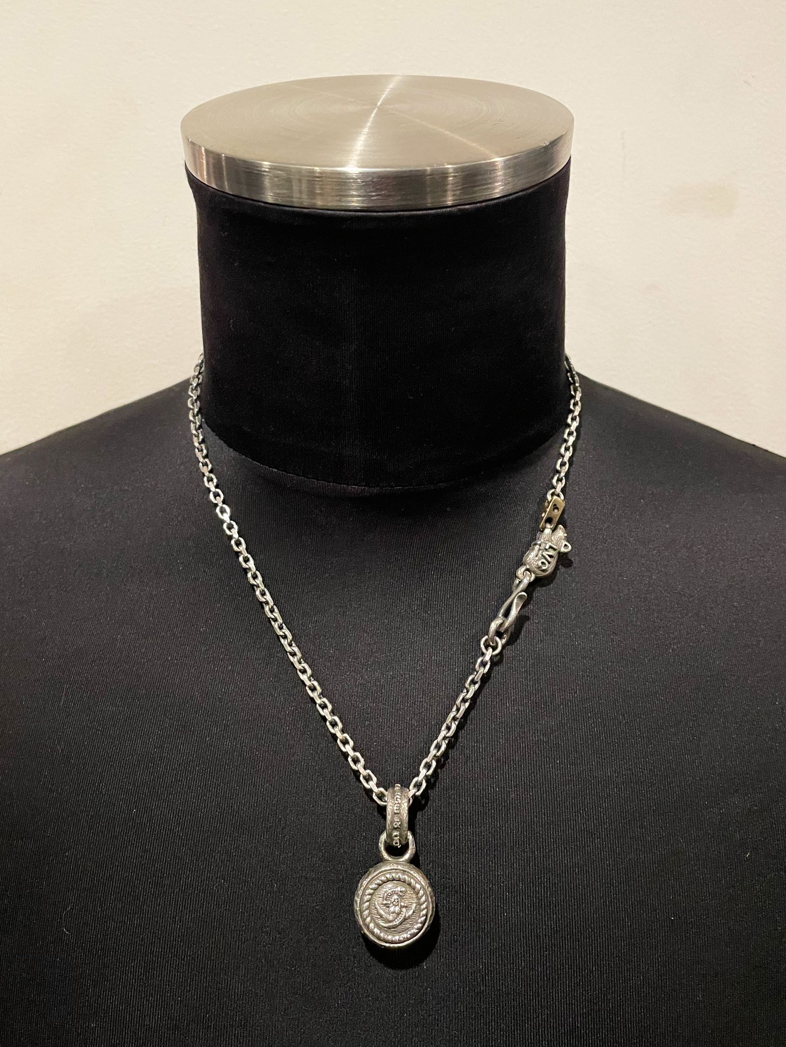 グローブペンダント&マウス&チーズチェーン (オールシルバー) & "Mouse & Cheese" Chain (SILVER×BRASS)