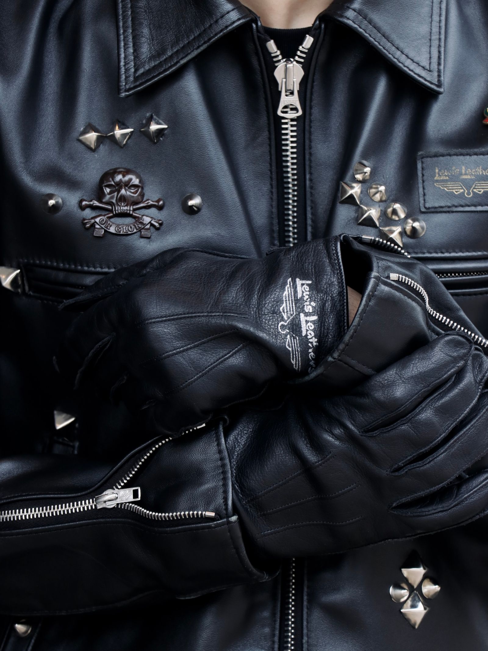 Lewis Leathers - 【即日発送可能】No.810 STRAP GLOVES (COW LATHER