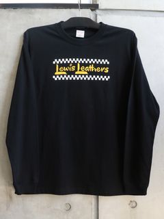 "CHECKER LOGO" RIB L/S T-SHIRTS  (BLACK)