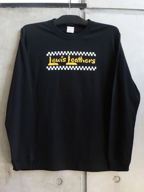 "CHECKER LOGO" RIB L/S T-SHIRTS  (BLACK)