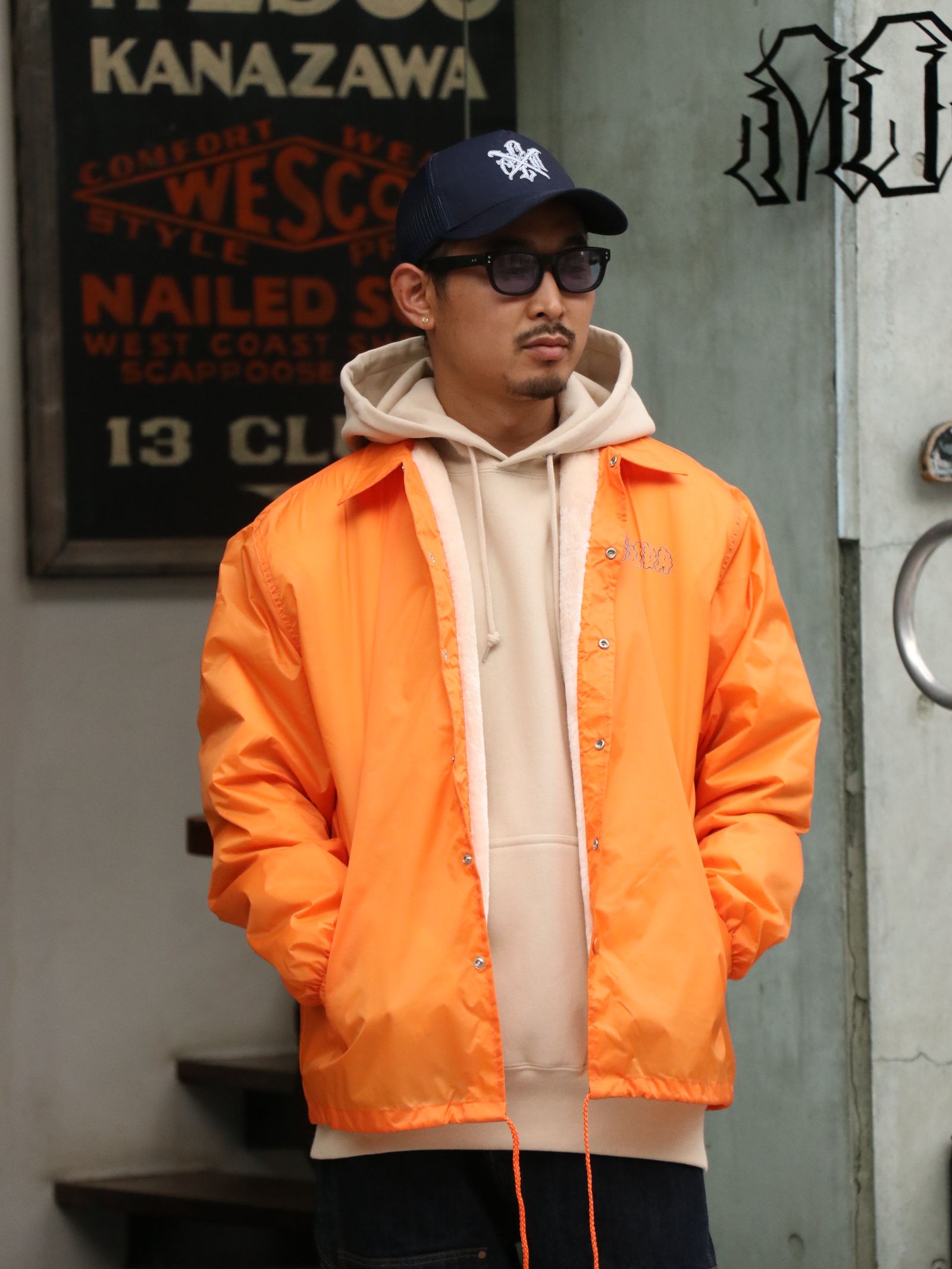 "S" LADY BOA COACH JACKET (ORANGE)