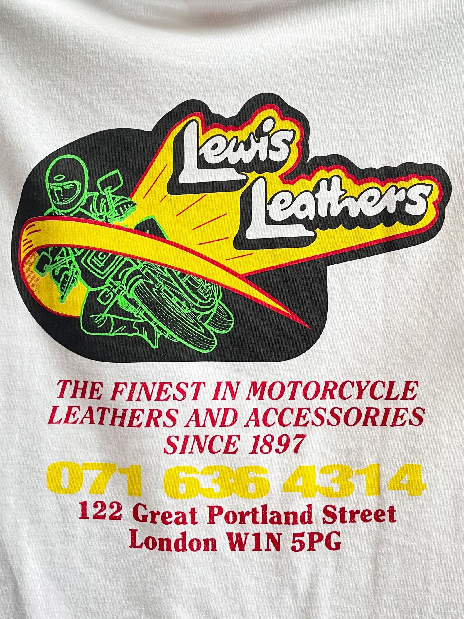 【即日発送可能】"LEWIS LEATHERS 80’s BIKE" T-SHIRTS (WHITE)