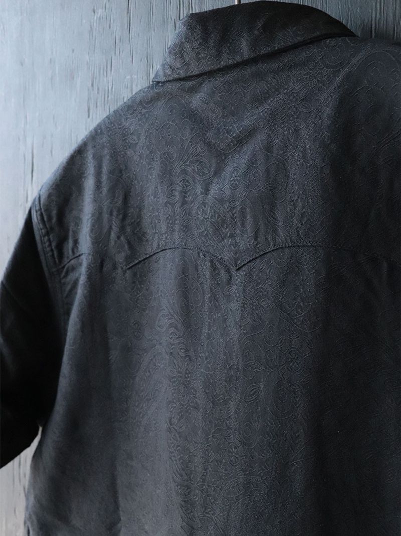 PAISLEY JACQUARD CIGAR SHIRT / (MIDNIGHT BLACK)