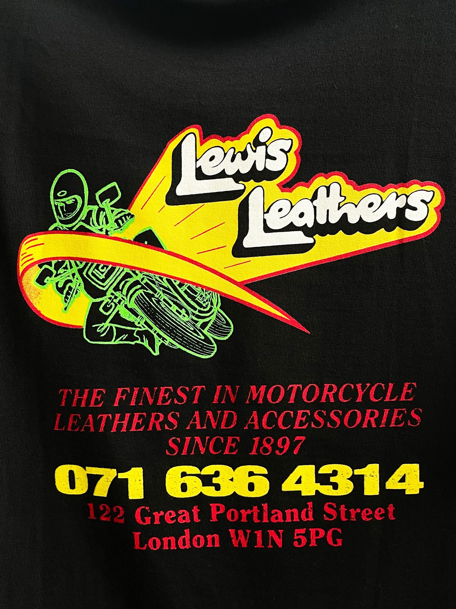 【即日発送可能】"LEWIS LEATHERS  80’s BIKE" T-SHIRTS (BLACK)