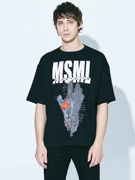 グラフィツクビッグTシャツ (ブラック)  / GRAPHIC BIG TEE-HAND (BLACK)