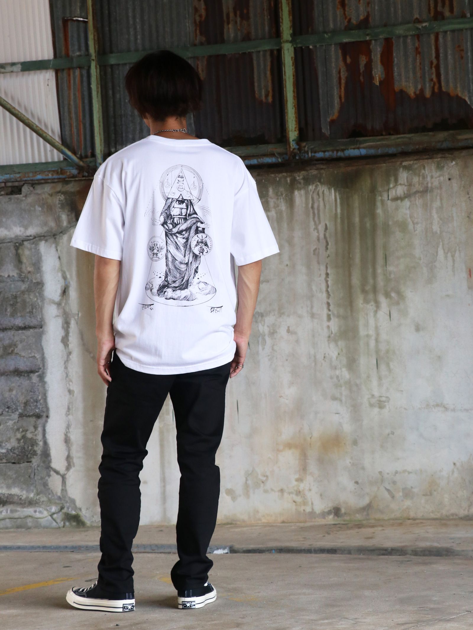"DARK MATTER" S/S TEE / "DARK MATTER" Tシャツ(ホワイト)