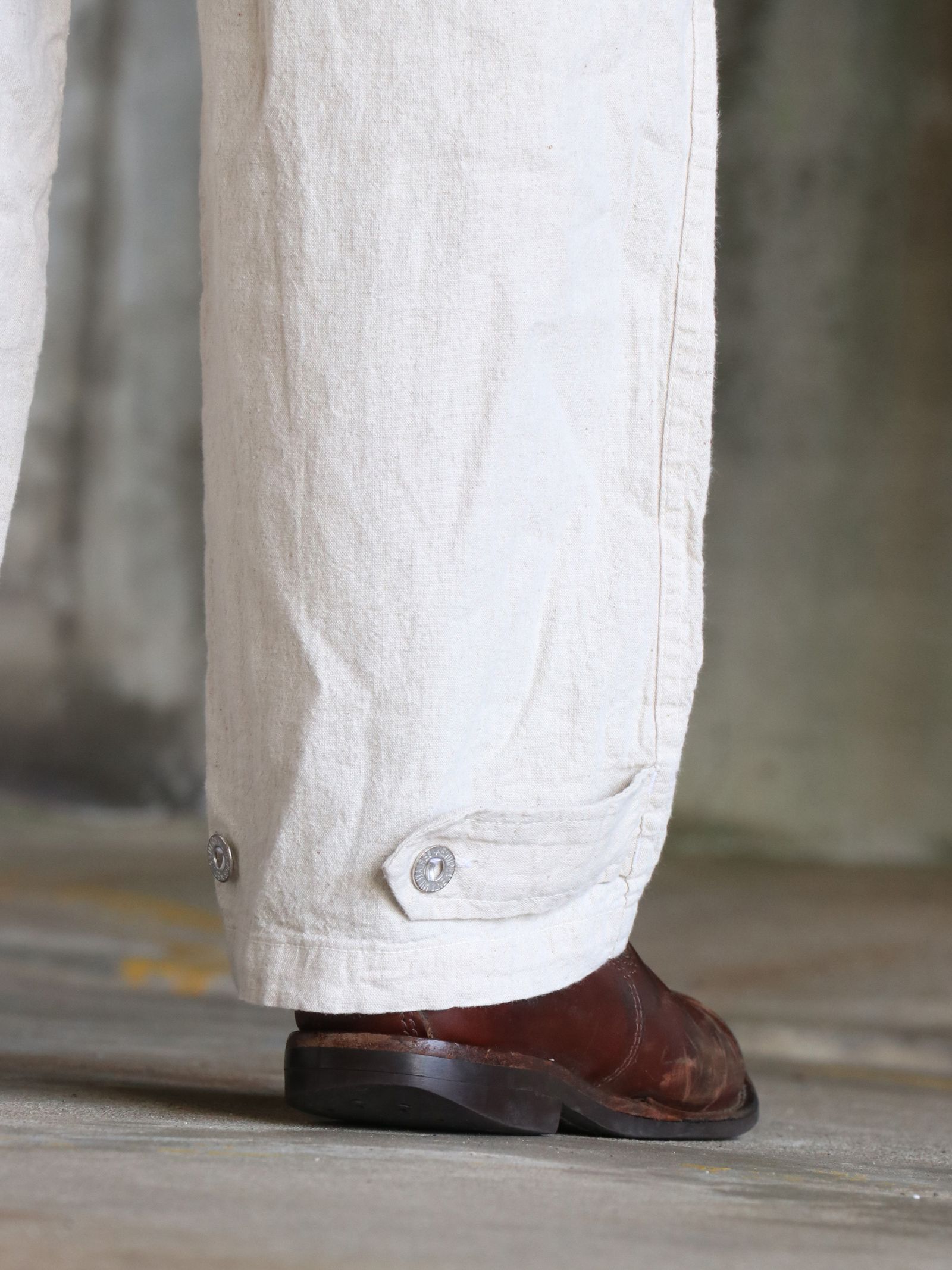 FRENCH ARMY LINEN PANTS (NATURAL)