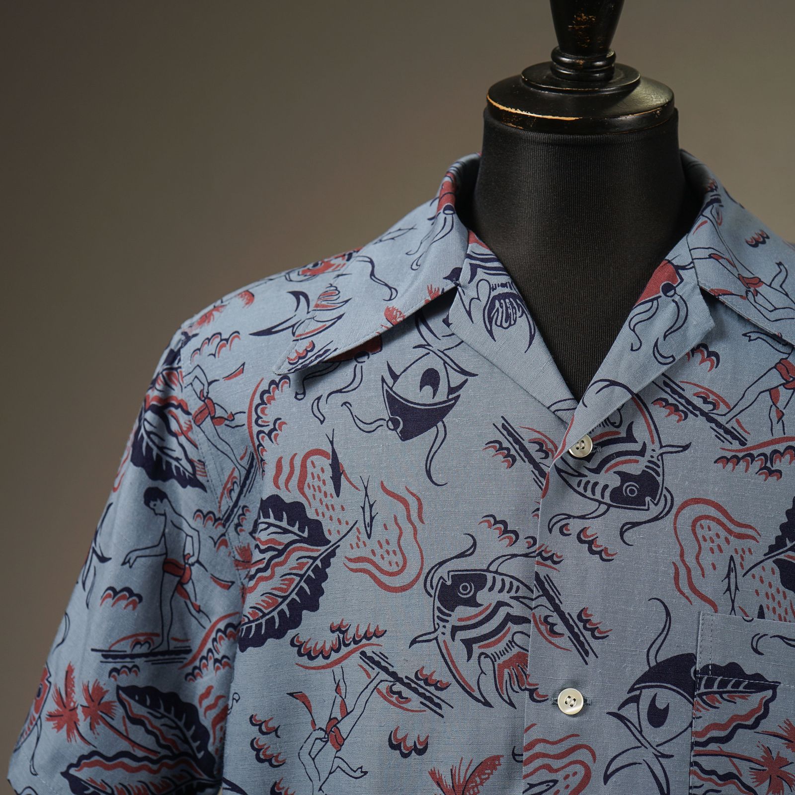 SEA ISLAND - S/S COVERALL SHIRTS (SAX)