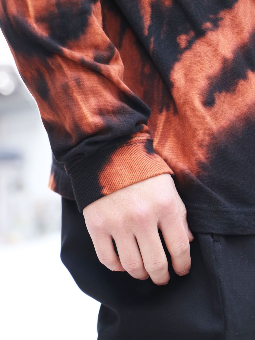 オリジナル ブリーチロングスリーブTシャツ(ブラック) / ORIGNAL HEAVY OZ BLEACH L/S TEE  (BLACK)