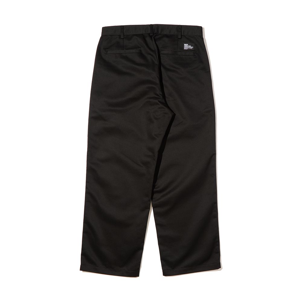 T/C TWILL STRAIGHT WIDE TROUSER（BLACK）