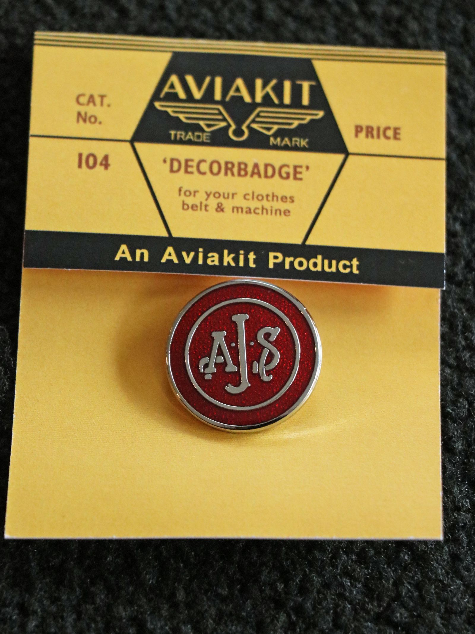 【即日発送可能】"AJS ROUND" BADGE