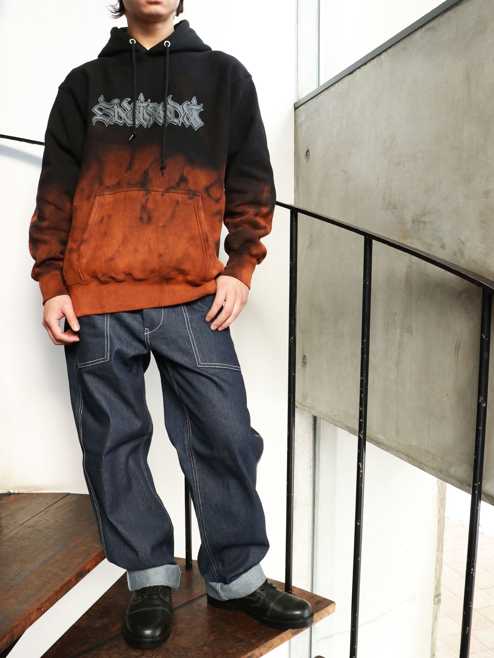 オリジナルヘビーオンスブリーチパーカー(ブラック) / ORIGNAL HEAVY OZ BLEACH PARKA (BLACK)
