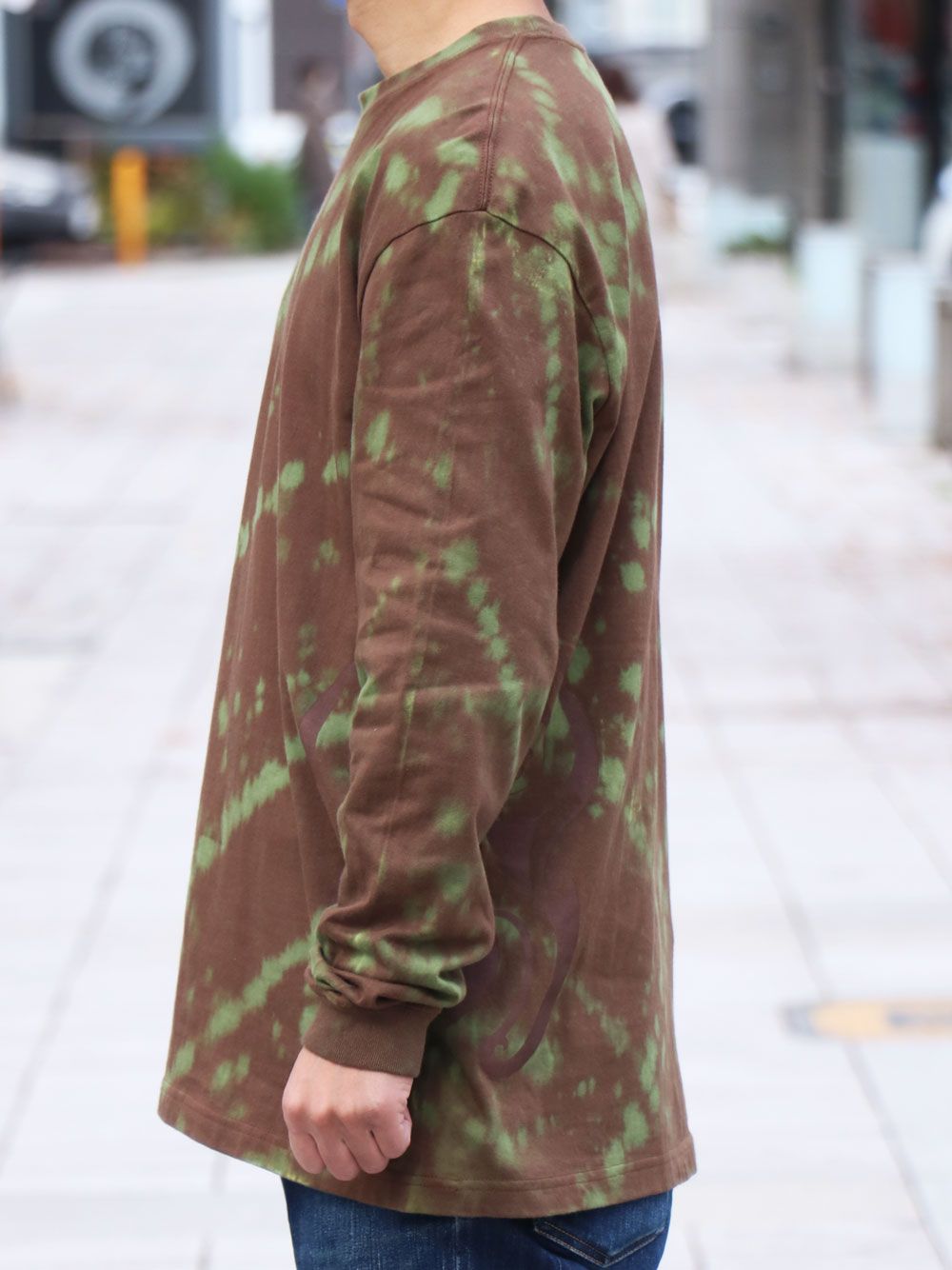 オリジナル ブリーチロングスリーブTシャツ(ブラウン) / ORIGNAL HEAVY OZ BLEACH L/S TEE  (BROWN)