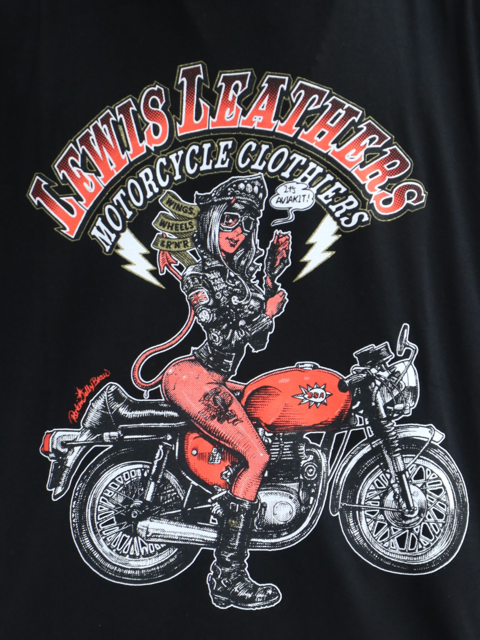EROSTIKA × LEWIS LEATHERS "vol.1" S/S T-SHIRTS (BLACK)