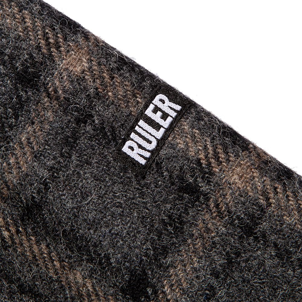 RULER - TWEED CHECK SHIRT (BLACK,GREY) | SKANDA