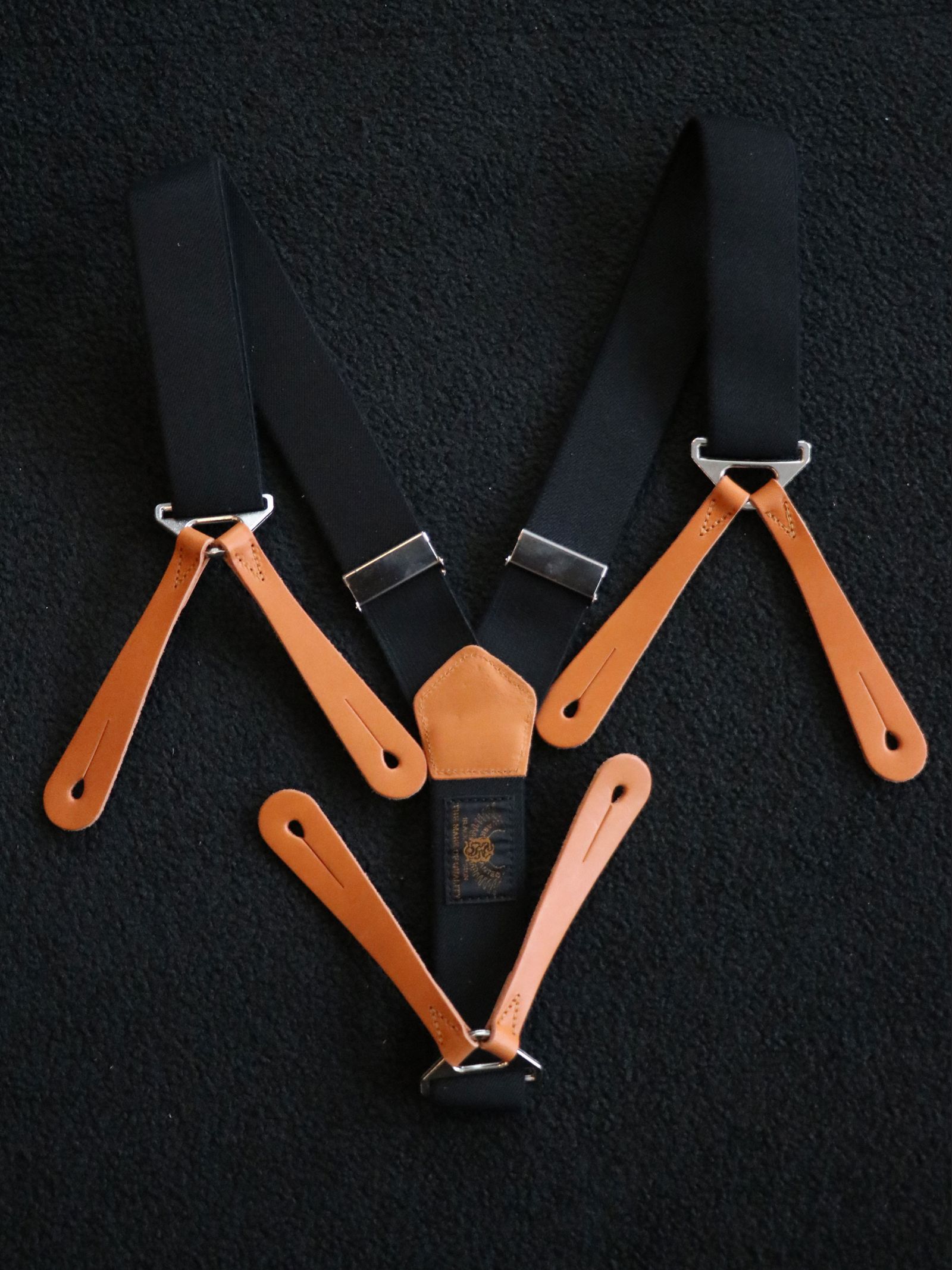 BLACK SIGN - MILITARYY SUSPENDER (BROWN × BLACK) | SKANDA