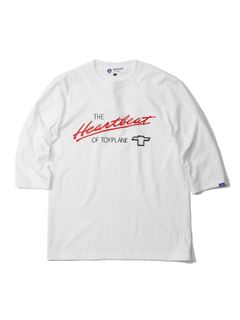HEART BEAT 3/4 TEE (WHITE)