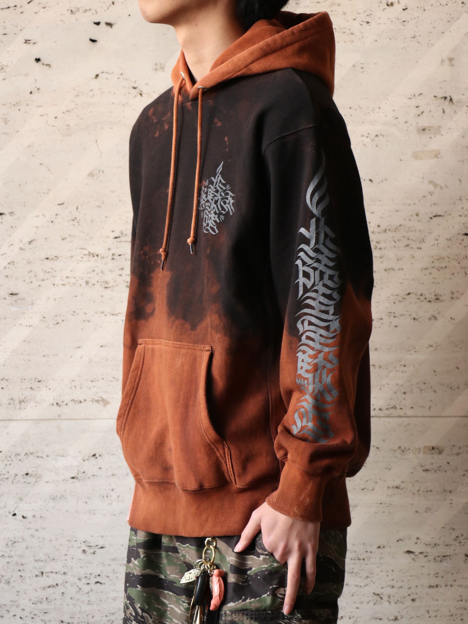 オリジナルヘビーオンスブリーチパーカー(ブラック) / ORIGNAL HEAVY OZ BLEACH PARKA (BLACK)