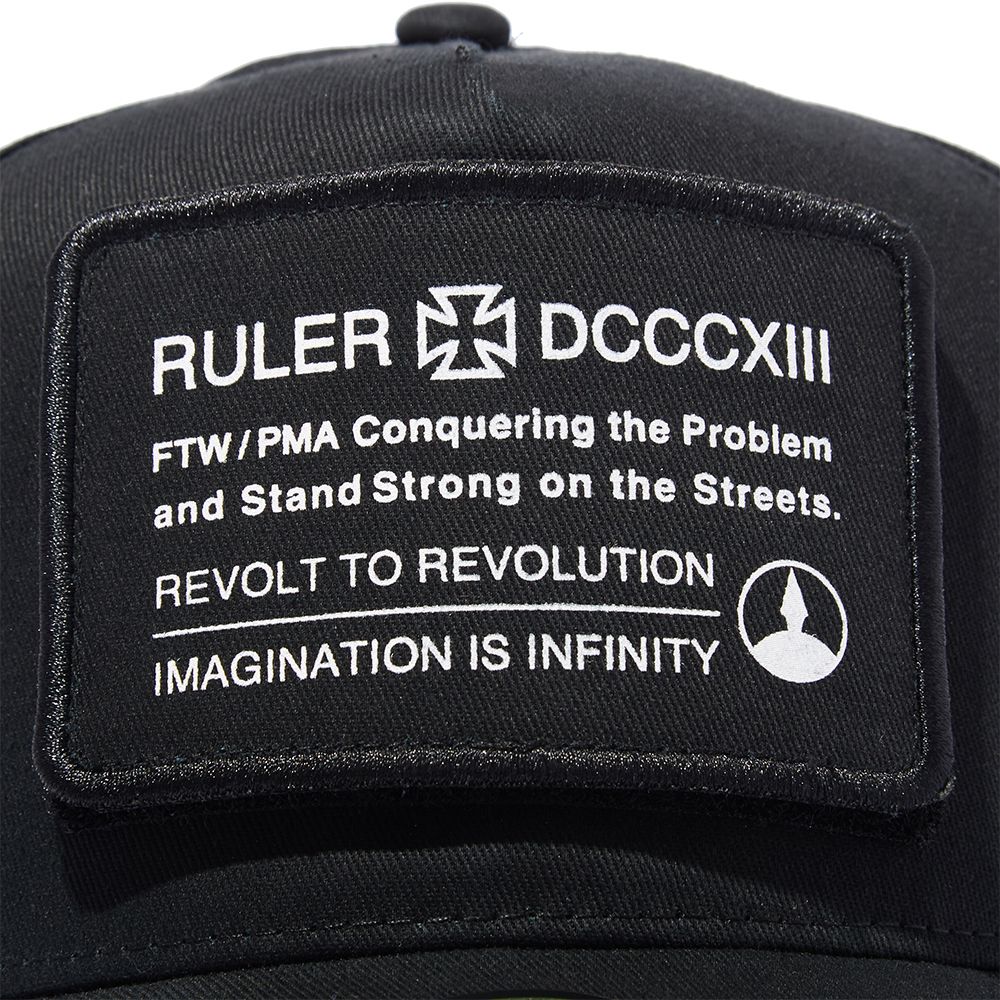 I.D. PATCH TWILL 5 PANEL CAP (BLACK)