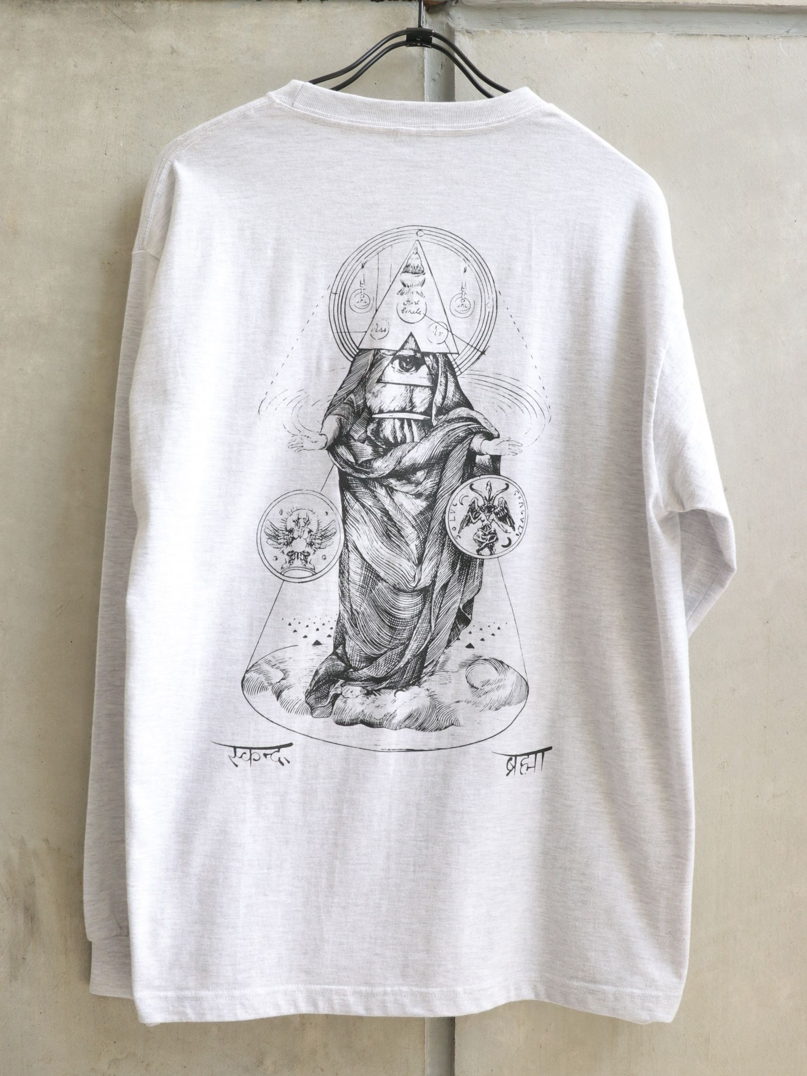"DARK MATTER" L/S TEE / "DARK MATTER" ロングスリーブTシャツ (アッシュグレー）