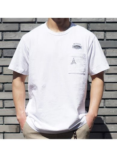 WESCO×DEHEN "100YEARS LOGO" POCKET TEE (CLASSIC WHITE × BLACK)