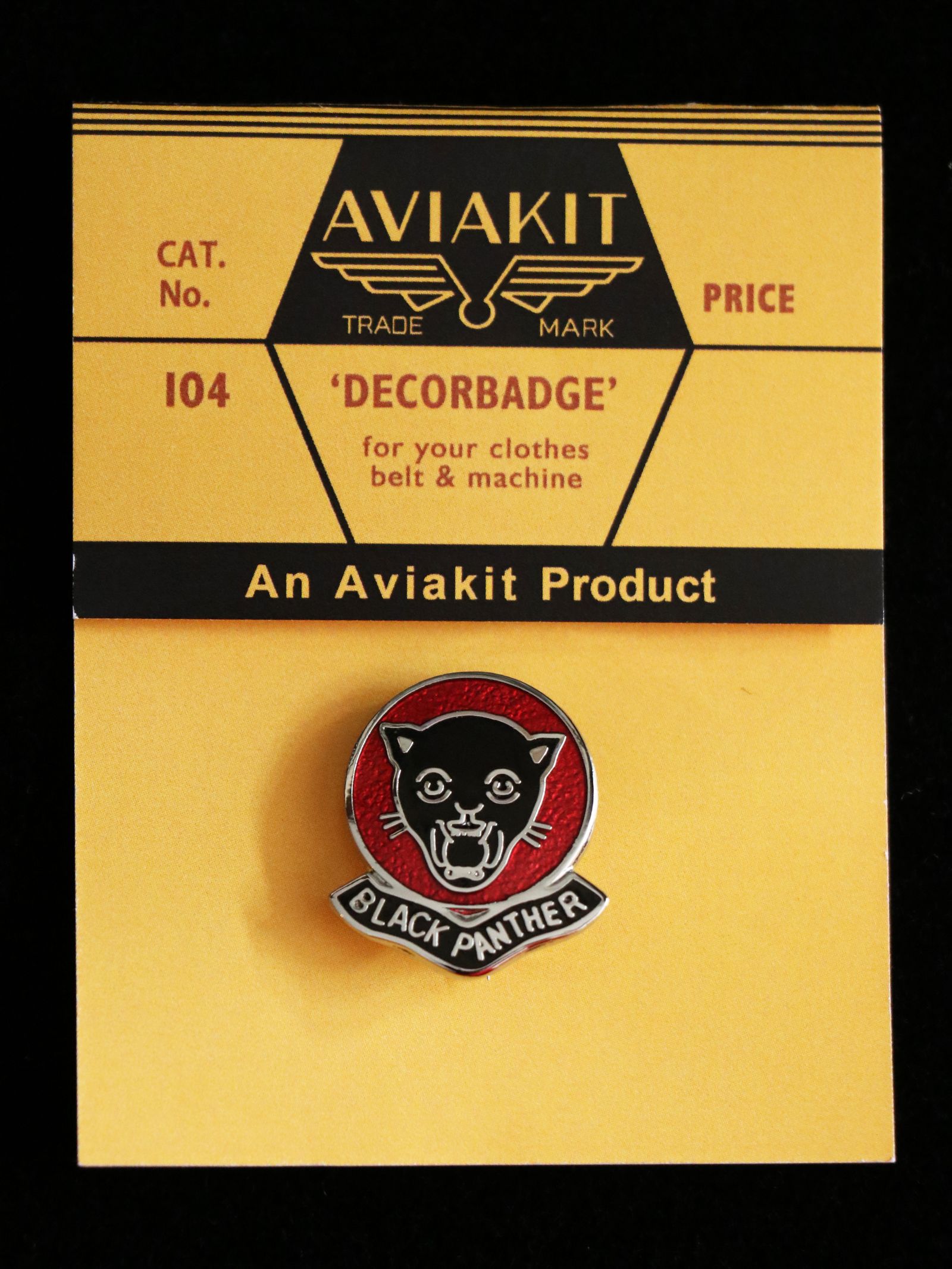 "BLACK PANTHER" BADGE (LARGE)