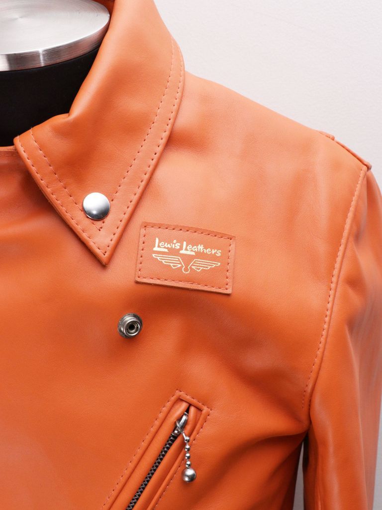 サイクロン441 : ホースハイド(オレンジ） | Lewis Leathers Lewis