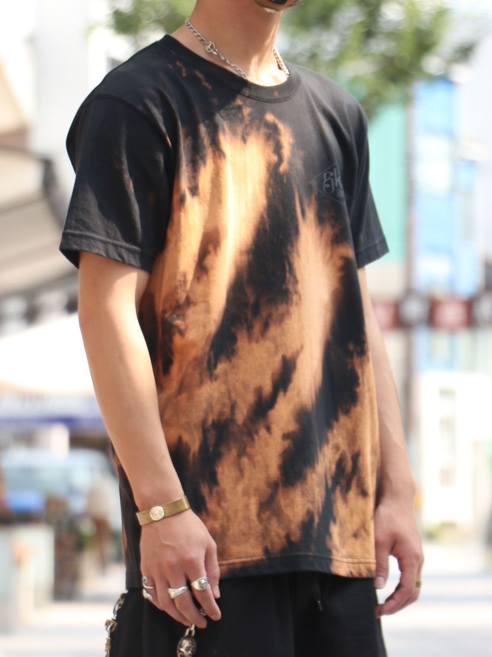 SKANDA オリジナルブリーチTシャツ / SKANDA ORIGNAL BLEACH TEE