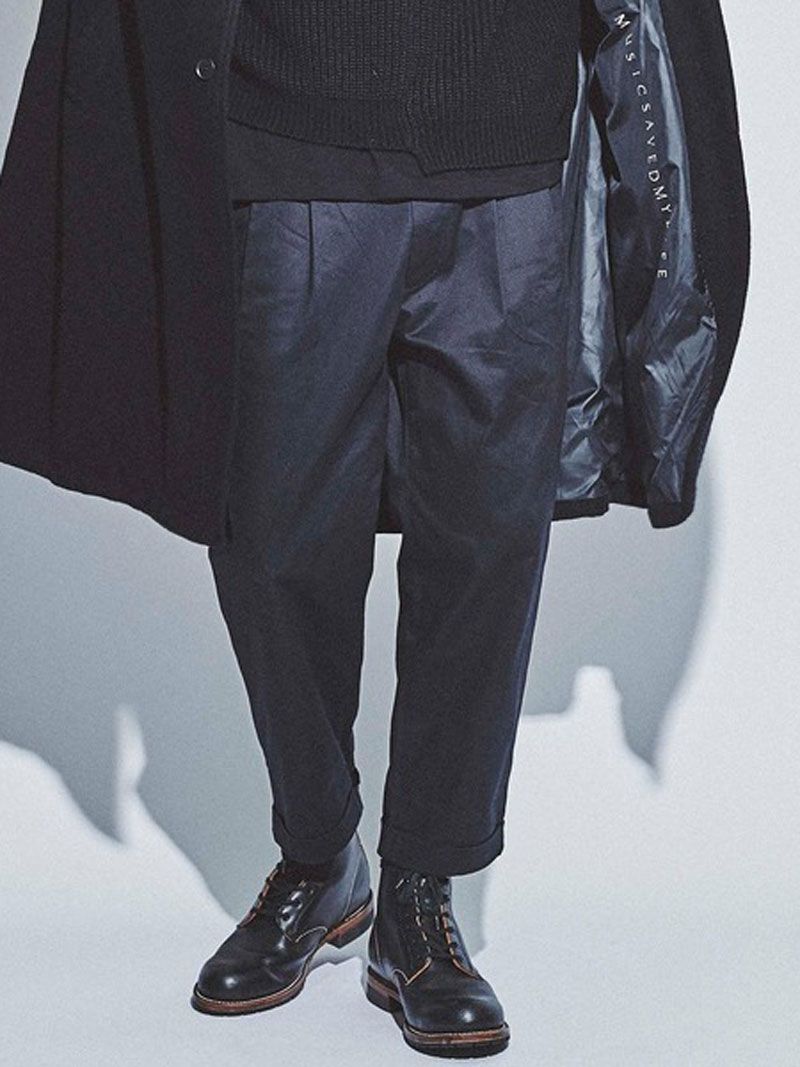 ベンタイル ツータック ワイド チノパンツ (ブラック) / VENTILE TWO TUCK WIDE CHINO PANTS (BLACK)