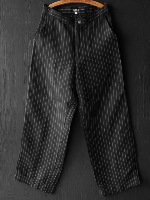 “GIGORO” ADJUSTABLE WAIST TROUSERS (RAIN STRIPE)