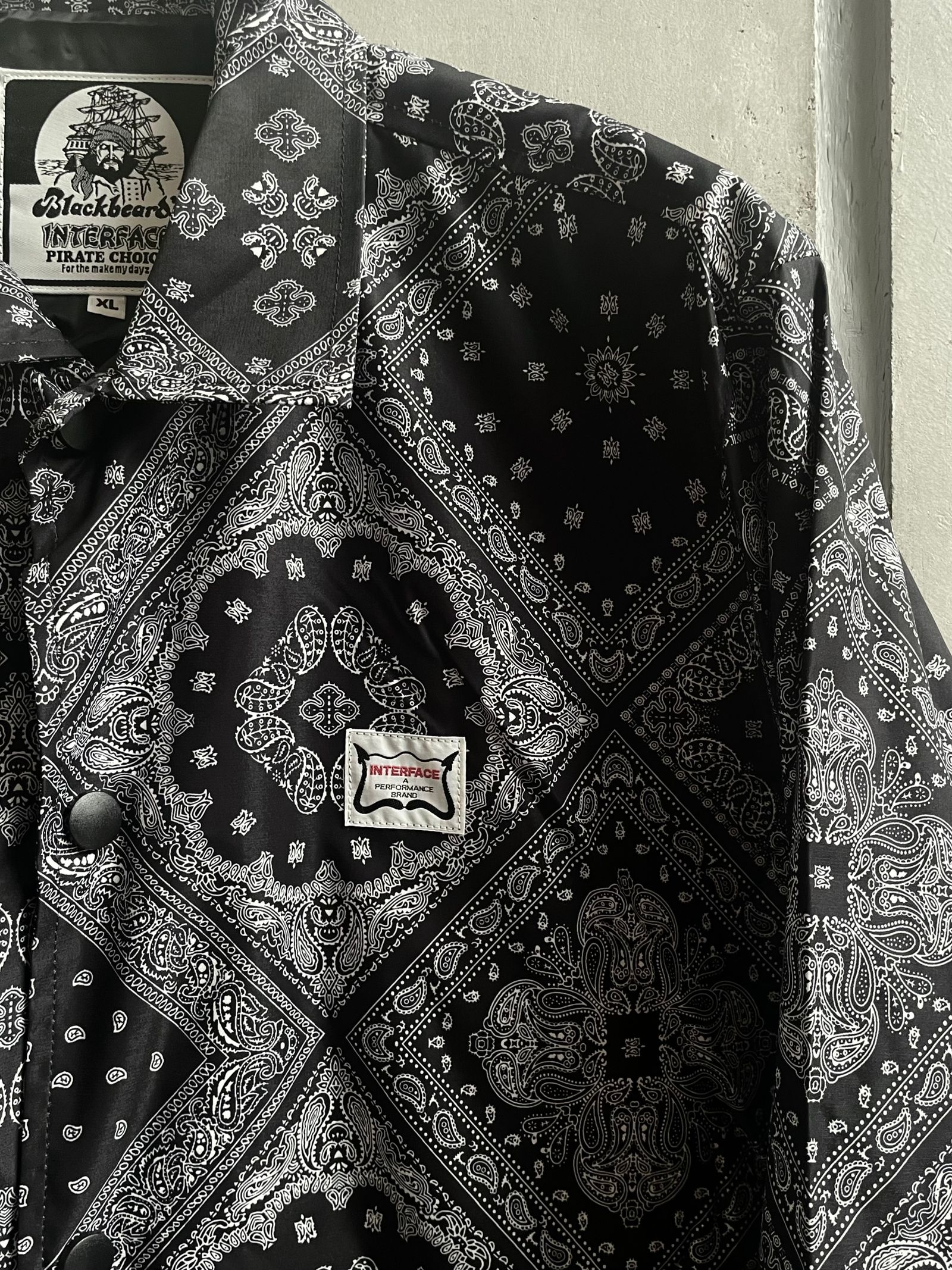 INTERFACE - ペイズリーコーチジャケット / PAISLEY COACH JKT (BLACK