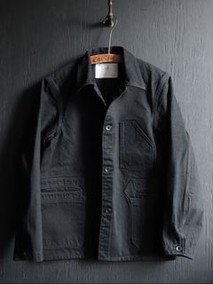 15oz BLACK DENIM DELTA JACKET (DEEP BLACK)