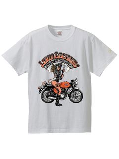 EROSTIKA × LEWIS LEATHERS "vol.1" S/S T-SHIRTS (WHITE)