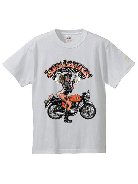 EROSTIKA × LEWIS LEATHERS "vol.1" S/S T-SHIRTS (WHITE)