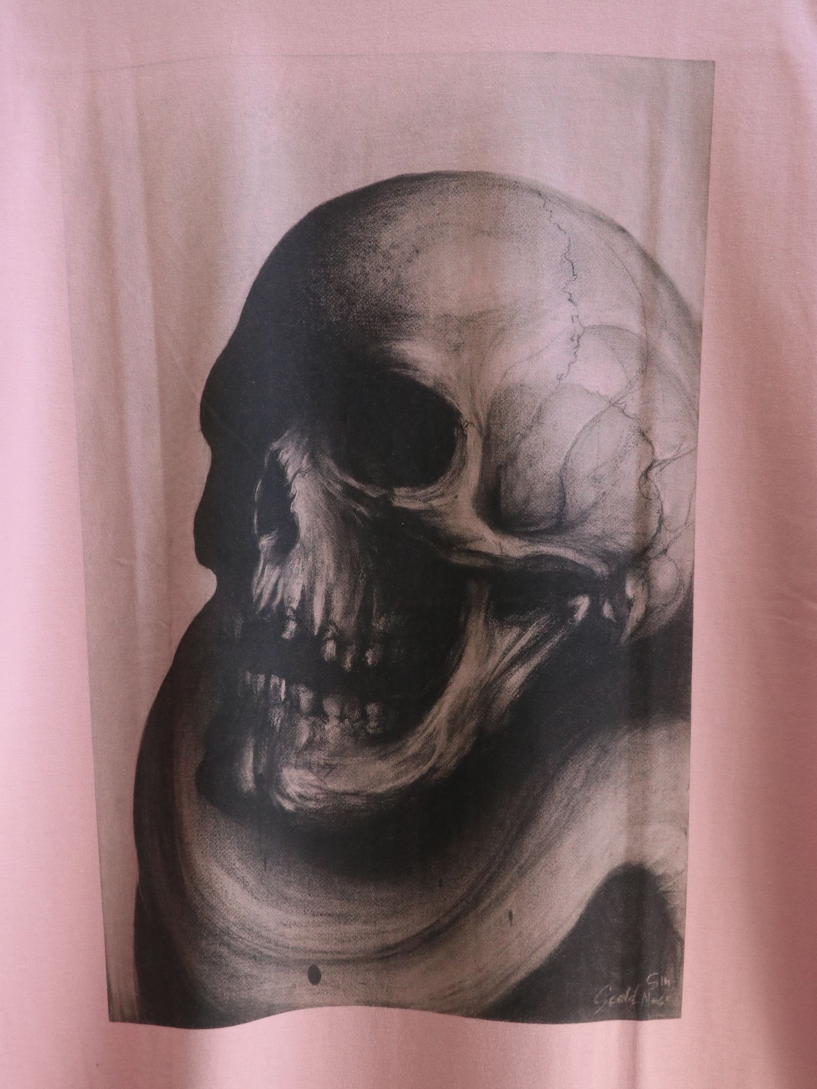 SKULL S/S TEE (DUSTY PINK)