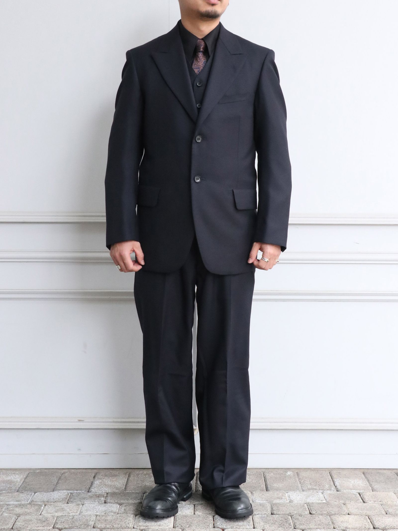 BLACK SIGN - Wall Street Snappy Suit (Dark Navy) | SKANDA