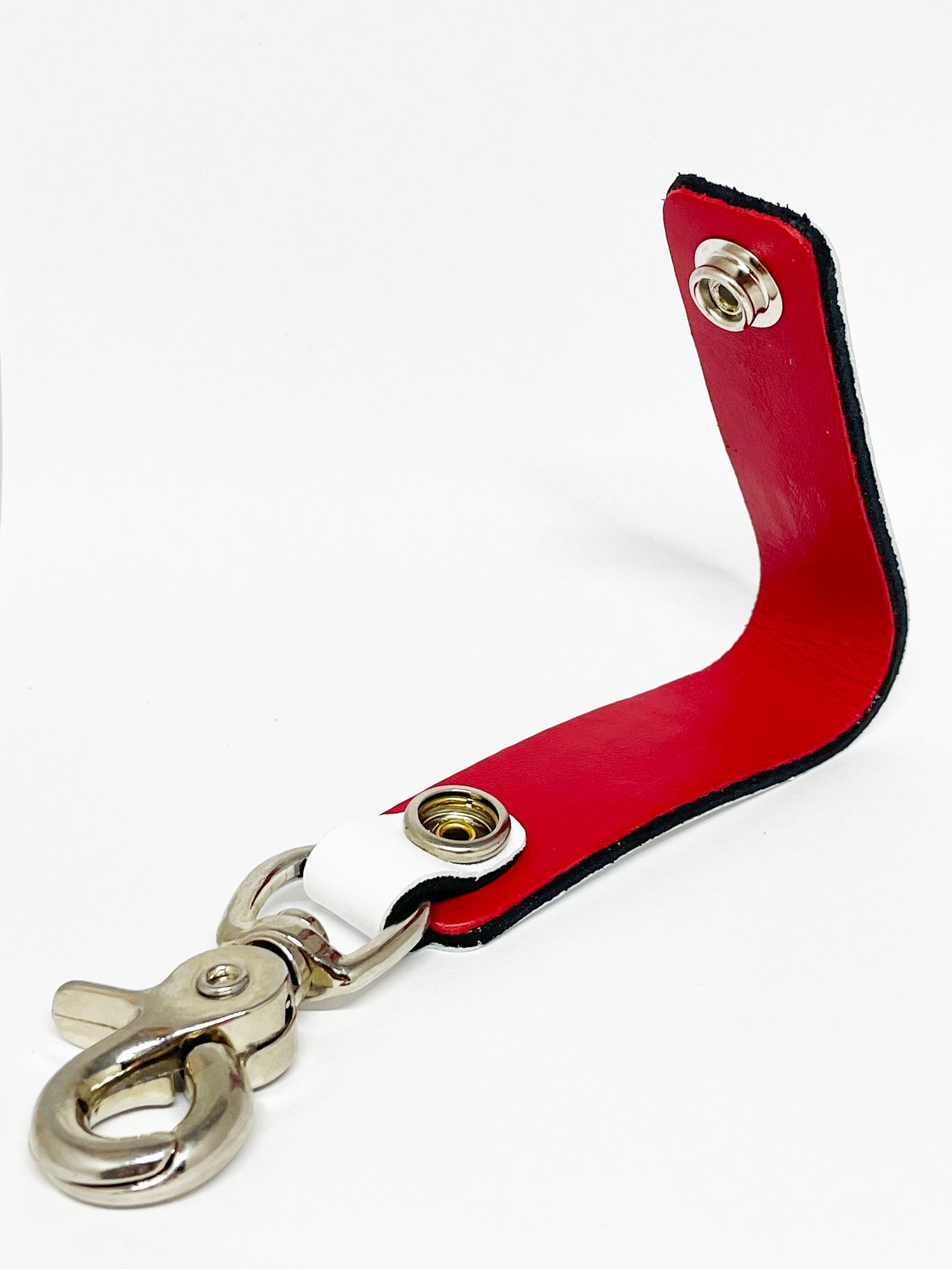 LEWIS LEATHERS BELT LOOP KEYRING Mk2 (WHITE)