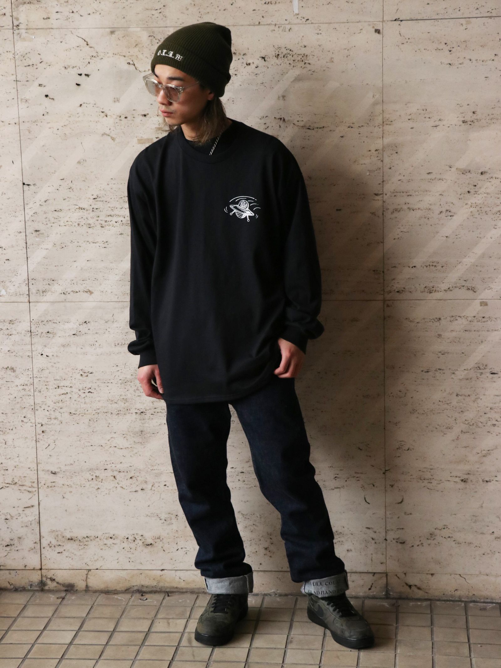 "F.T" L/S TEE (BLACK)