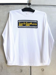 "CHECKER LOGO" RIB L/S T-SHIRTS (WHITE)