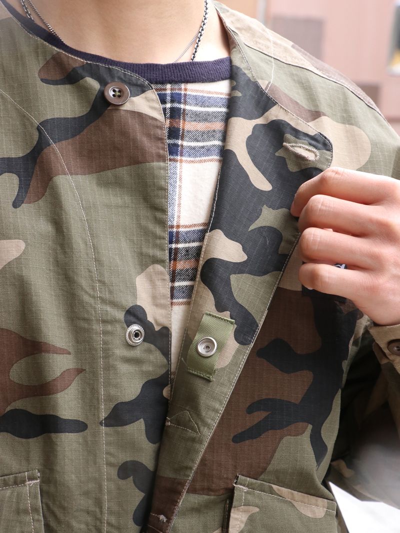 HERRINGBONE SHIRT JAKET (CAMO)