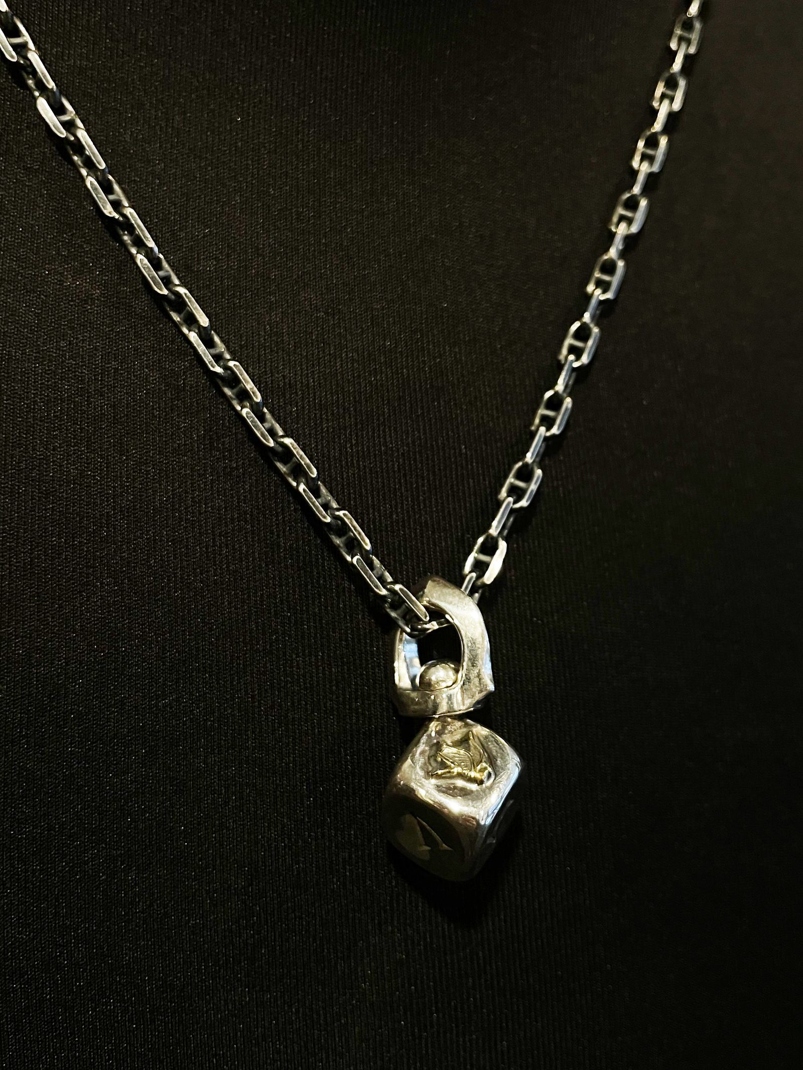 DICE PENDANT "SWALLOW" (SILVER×BRASS)