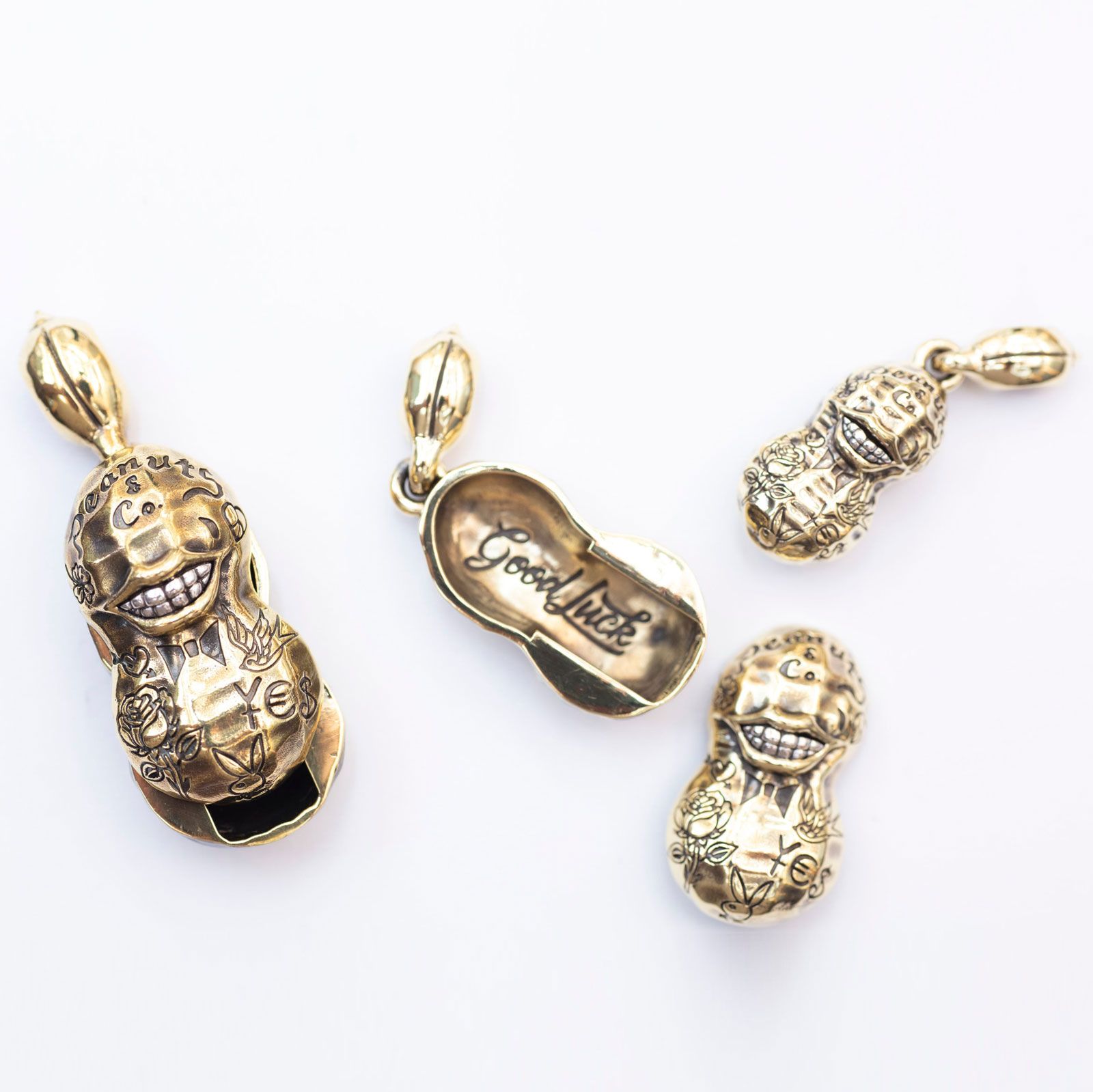 【即日発送可能】TATTOO PEANUTS (MEDIUM) (SLIDE) (BRASSxSILVER)