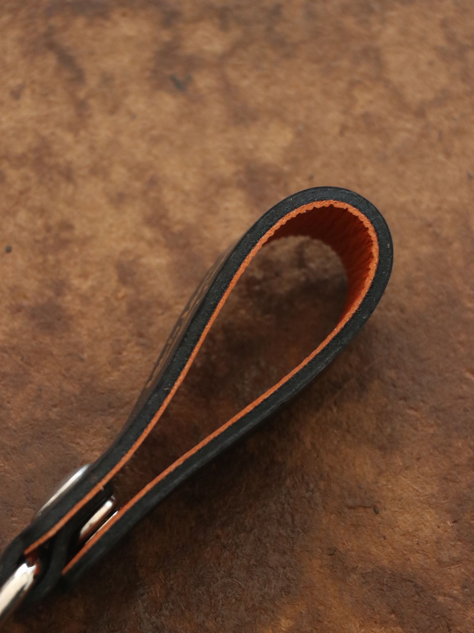 【限定発売】LEWIS LEATHERS BELT LOOP KEYRING MK2 (BLACK×ORANGE)