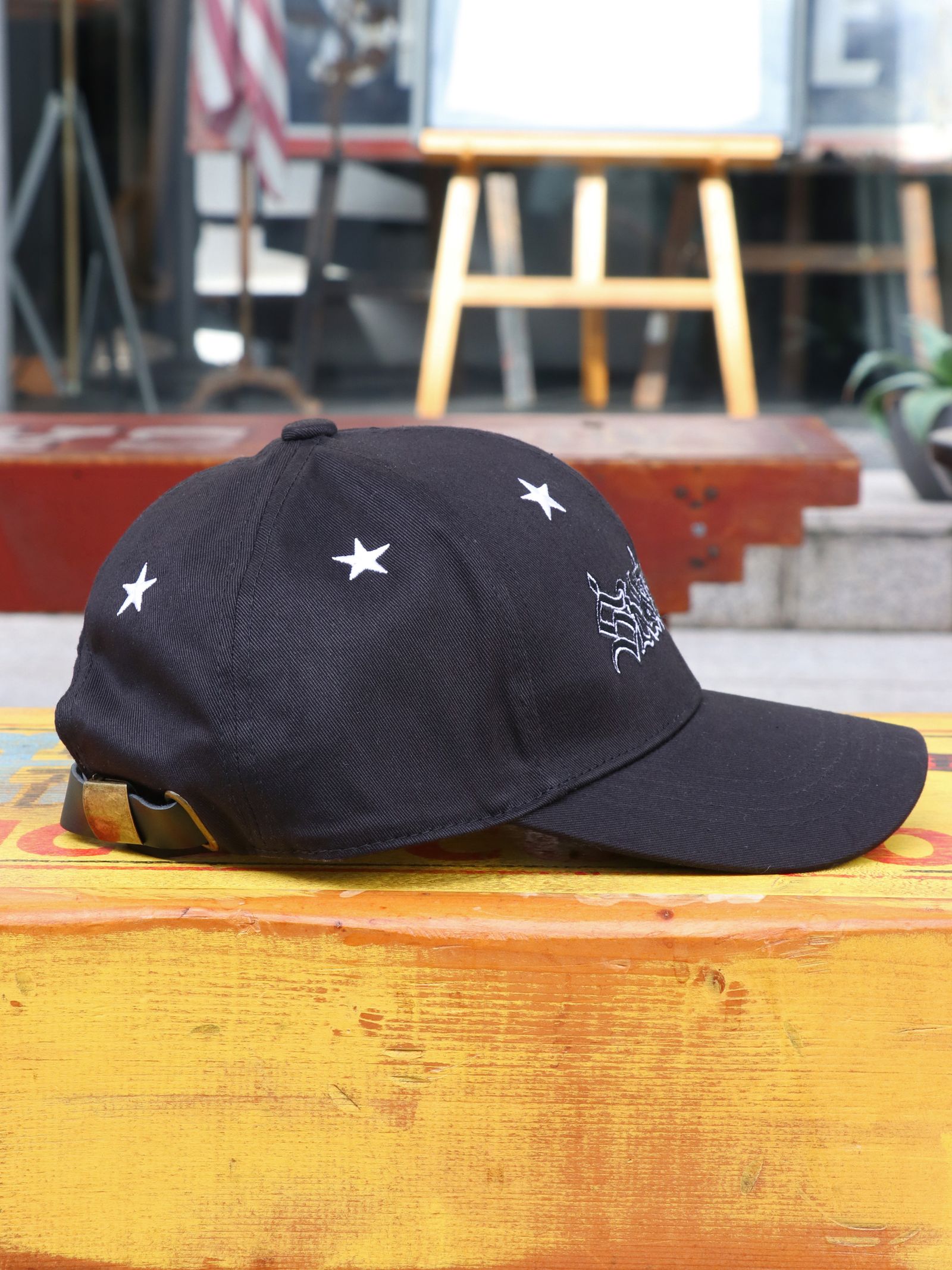 SKANDA カーブバイザーミドルキャップ / SKANDA Curve Visor Middle Cap (BLACK×WHITESTAR)