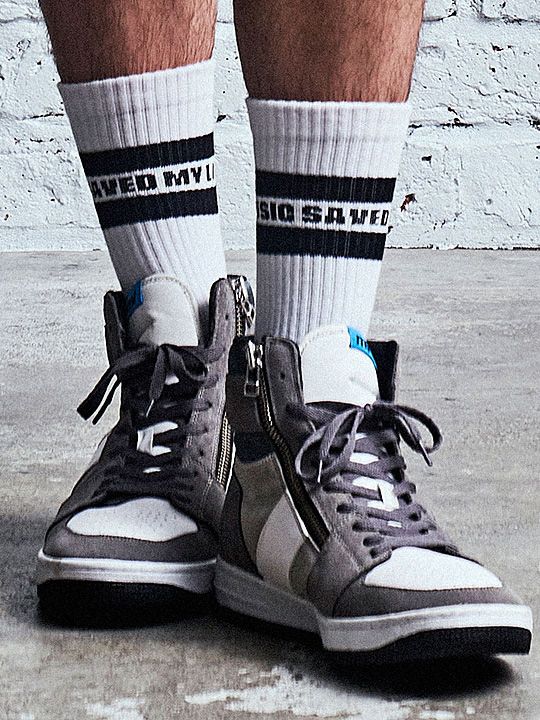 ラインソックス  / LINE SOCKS (BLACK×BLACK)